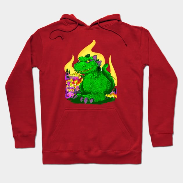 Zilla's Night on the Town Hoodie by Nathan Wiedemer 